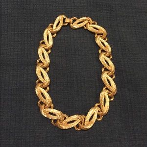 Gold rope chain necklace